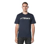 Alpinestars Original Logo Tee Maglietta a Maniche Corte con Girocollo T-Shirt, Blu Navy/Bianco/Grigio, XXL Uomo