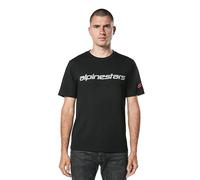 Alpinestars Original Logo Tee Maglietta a Maniche Corte con Girocollo T-Shirt, Nero/Grigio, XXL Uomo