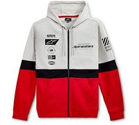Alpinestars Position Hoodie Felpa con Zip E Cappuccio, Argento/Nero, L Uomo