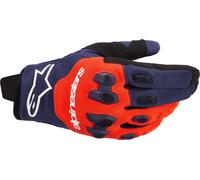 Alpinestars Pro-Dura Guanti da motocross, blu/arancione, Taglia M