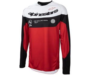 Alpinestars Pro-Dura Maglia da motocross, nero/rosso/bianco, 2XL
