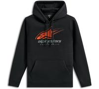 Alpinestars Pulse, felpa con cappuccio XXL male Nero/Rosso