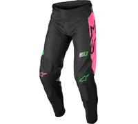 Alpinestars Racer Compass Pantaloni Motocross, nero/verde, Taglia 32