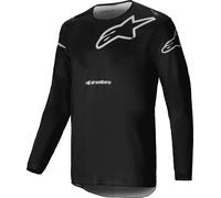 Alpinestars Racer Graphite Maglia da motocross, nero-grigio, taglia 2XL per maschi