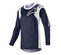 Alpinestars Racer Hoen Maglia Motocross, bianco-blu, taglia S