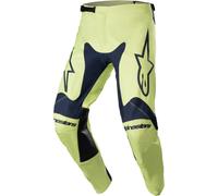Alpinestars Pantaloni Cross Racer Hoen Blu Scuro/Verde Fluo Taglia 38