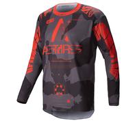 Alpinestars Racer Hollow maglia da motocross grigio camo-arancio fluo M