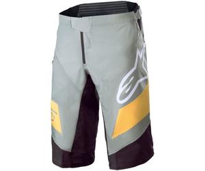 Alpinestars Racer Pantaloncini da bicicletta, grigio/giallo, Taglia 28