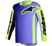 Maglia da motocross Alpinestars Racer Portl viola-giallo fluo L