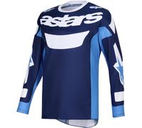 Alpinestars Racer Riway Maglia da motocross, blu, Taglia S