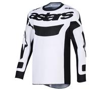 Alpinestars Racer Riway Maglia da motocross, Bianco/nero, Taglia M