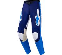 Alpinestars Racer Riway Pantaloni da motocross, bianco-blu, taglia 36 per maschi