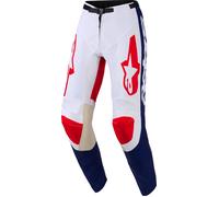 Alpinestars Racer Riway, pantaloni in tessuto 32 male Bianco/Blu/Rosso