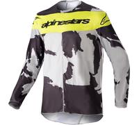 Alpinestars Racer Tactical 2023 Maglia Motocross Giovanile, grigio-giallo, taglia L