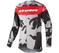 Alpinestars Racer Tactical 2023 Maglia Motocross, grigio/rosso, Taglia M