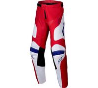 Alpinestars Racer Veil Pantaloni da motocross per ragazzi, Rosso/Bianco, Taglia 24