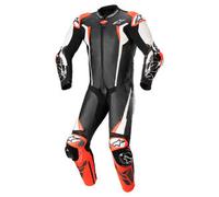 Alpinestars Absolute V2 Tuta in pelle da moto monopezzo, nero-bianco-rosso, taglia 50 per maschi