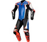 Alpinestars Absolute V2 Tuta in pelle da moto monopezzo, nero-bianco-blu, taglia 46 per maschi