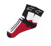 Alpinestars Racing Road Calzini corti neri, bianchi e rossi SM