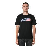 Alpinestars Racing USA Csf Tee T-Shirt da Uomo Maglietta Girocollo Maglia a Maniche Corte Stile Sportivo Nero XL