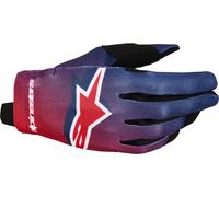 Alpinestars Radar Guanti da motocross per ragazzi, rosso/blu scuro, Taglia S