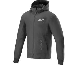 Alpinestars Radium Tech Felpa con cappuccio e zip da moto, Bianco/nero, Taglia M