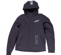 Alpinestars Radium Tech Felpa con cappuccio e zip da moto, nero/bianco, S