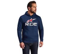 Alpinestars Ride V3, felpa con cappuccio M male Blu Scuro/Bianco/Rosso