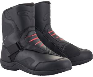 Alpinestars Ridge V2 Stivali motociclistici impermeabili, nero/rosso, Taglia 42