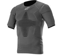 Alpinestars Roost Base antracite-nero maglia termica a manica corta con protezioni L/XL