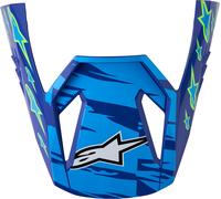 Alpinestars S-M3 Falcon Cima dell'Elmo, blu/bianco/nero, Taglia unica