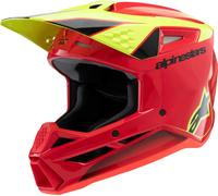 Alpinestars S-M3 Fray Casco da motocross, rosso/giallo, Taglia XL (61/62)