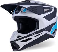 Alpinestars S-M3 Heat, casco da motocross M male Opaco Argento/Nero/Blu