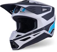 Casco da motocross Alpinestars S-M3 Heat argento-blu-nero opaco M