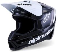 Alpinestars S-M3 Radium Casco da motocross, nero-grigio-bianco, taglia L per maschi