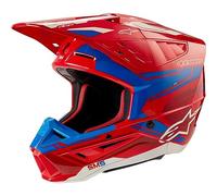 Alpinestars S-M5 Action 2 2024 Casco Motocross, rosso/blu, Taglia XL (61/62)