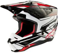 Alpinestars S-M5 Action 2 2024 Casco Motocross, nero-bianco-rosso, taglia XL per maschi