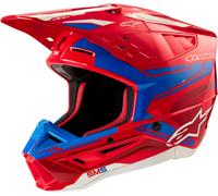 Alpinestars S-M5 Action 2 2024 Casco Motocross, rosso/blu, Taglia M (57/58)