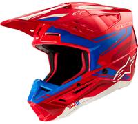 Alpinestars S-M5 Action 2, casco da motocross M male Rosso/Blu/Bianco