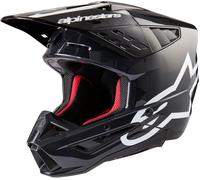 Alpinestars S-M5 Corp 2024 Casco Motocross, nero-grigio, taglia XS per maschi