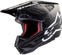 Alpinestars S-M5 Corp, casco da motocross S male Grigio Scuro/Bianco
