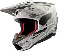 Alpinestars S-M5 Mineral, casco da motocross XS male Opaco Grigio Chiaro/Nero/Verde Chiaro