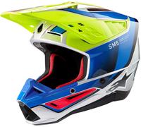 Alpinestars S-M5 Sail, casco da motocross XS male Blu/Giallo Fluo/Argento/Nero