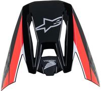 §Frontino Alpinestars Honda S-M5 Ece 22.06 Nero-Rosso Lucido§