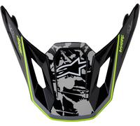 Alpinestars S-M7 Blaster Cima dell'Elmo, nero/grigio/giallo, Taglia unica