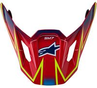 Alpinestars S-M7 Cast Cima dell'Elmo, blu/rosso/giallo, Taglia unica
