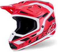 Alpinestars S-M7 Deed, casco da motocross L female Rosso/Bianco/Nero