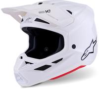 Alpinestars S-M7 Solid, casco da motocross S female Bianco