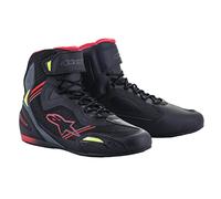 Alpinestars Faster 3 Rideknit Scarpe da moto, nero-rosso-giallo, taglia 42 per maschi