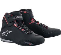 Alpinestars Sektor, scarpe impermeabili 10 US male Nero/Grigio Scuro/Rosso Fluo